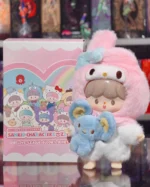 Sanrio x ZZC Love-League Buddies My Melody plush figure with blue mouse toy